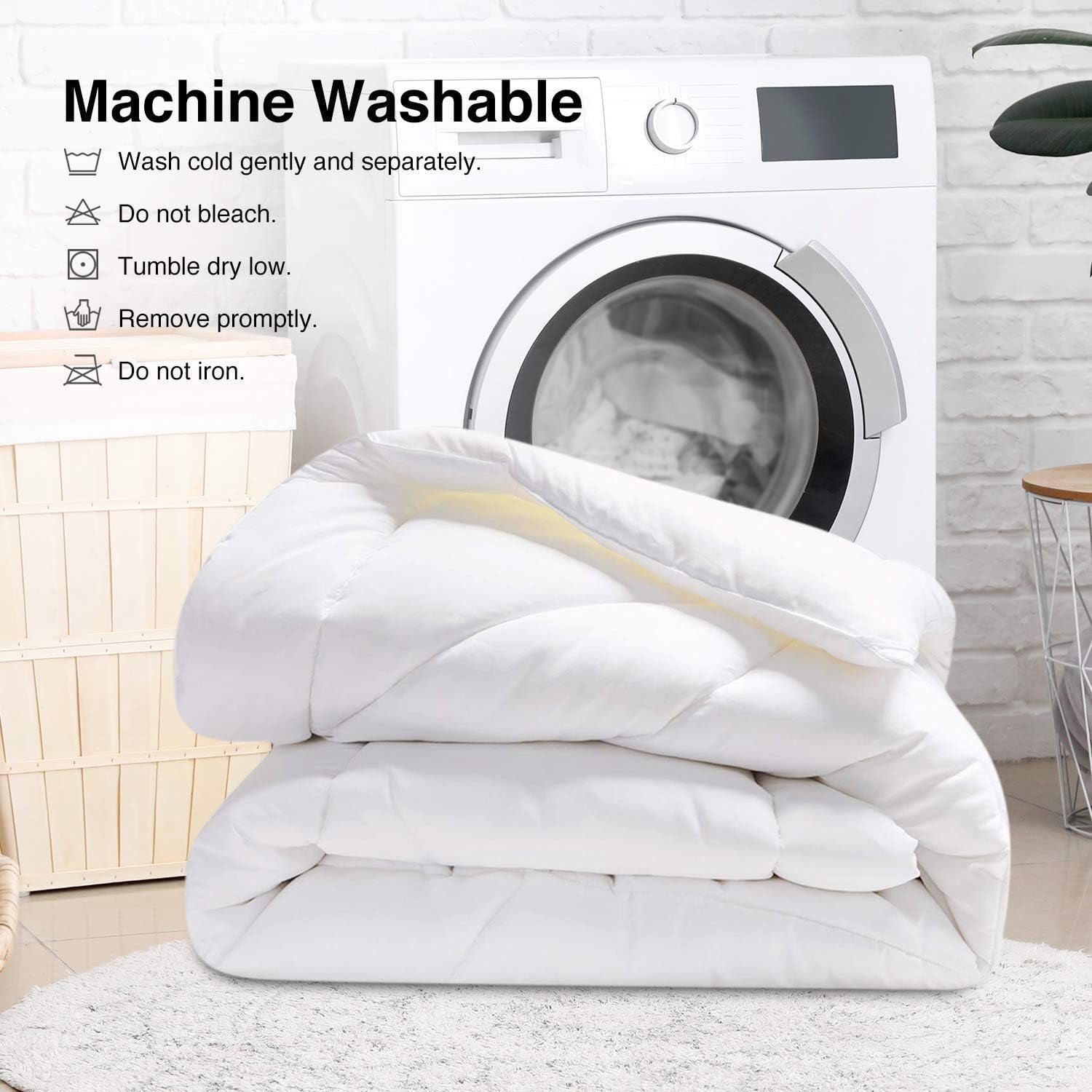 Cotton Mattress Pad, Upgraded Thick Breathable Quilted Fitted Mattress Cover with Deep Pocket (8"-18"), Extra Soft down Alternative Filled Mattress Topper (Twin)